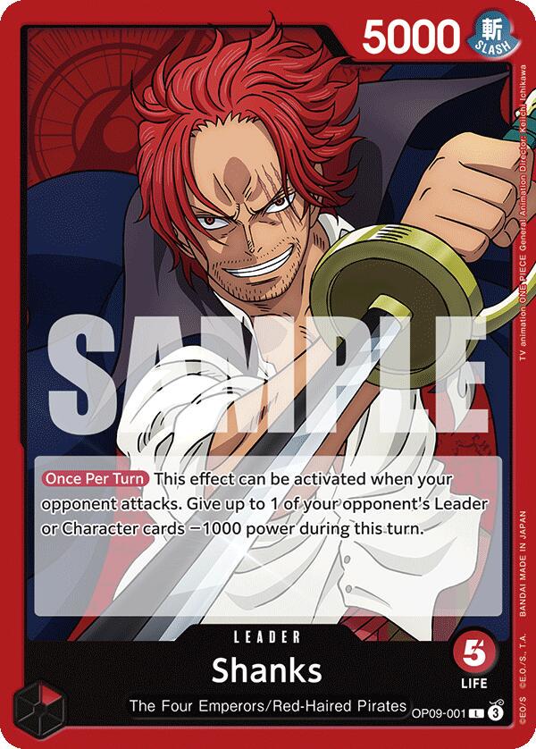 Shanks OP09-001 One Piece Emperors in the New World