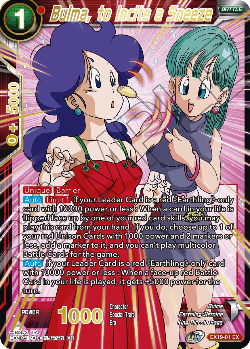 Bulma, to Incite a Sneeze EX19-01 Dragon Ball Super Expansion Set: Special Anniversary Box 2021