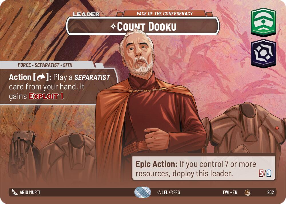 Count Dooku - Face of the Confederacy [Showcase Foil] #262 Star Wars Unlimited: Twilight of the Republic