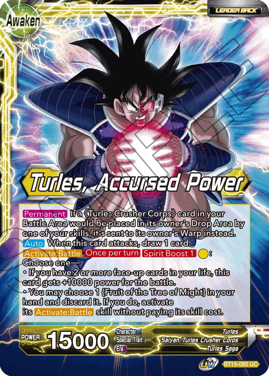 Turles // Turles, Accursed Power BT15-092 Dragon Ball Super Saiyan Showdown