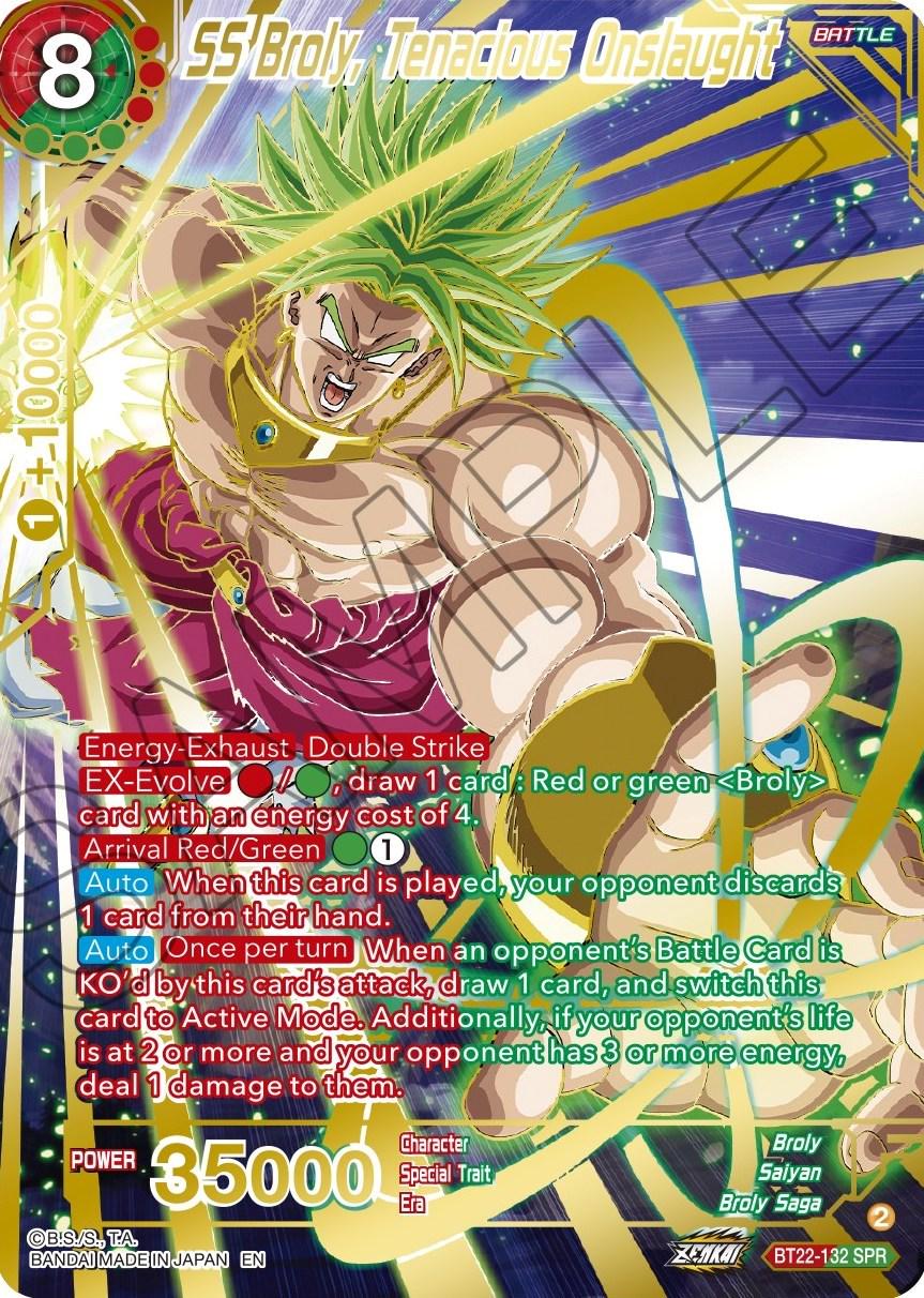 SS Broly, Tenacious Onslaught [SPR] BT22-132 Dragon Ball Super Critical Blow