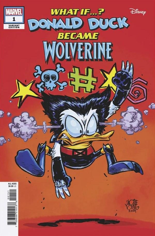 Marvel & Disney: What If? Donald Duck Became Wolverine [Young] #1 (2024) Comic Books Marvel & Disney: What If? Donald Duck Became Wolverine