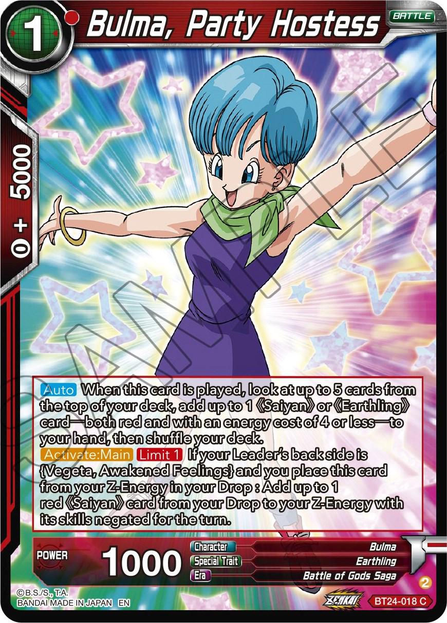 Bulma, Party Hostess [Foil] BT24-018 Dragon Ball Super Beyond Generations