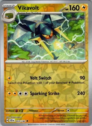 Vikavolt [Reverse Holo] #53 Pokemon Stellar Crown