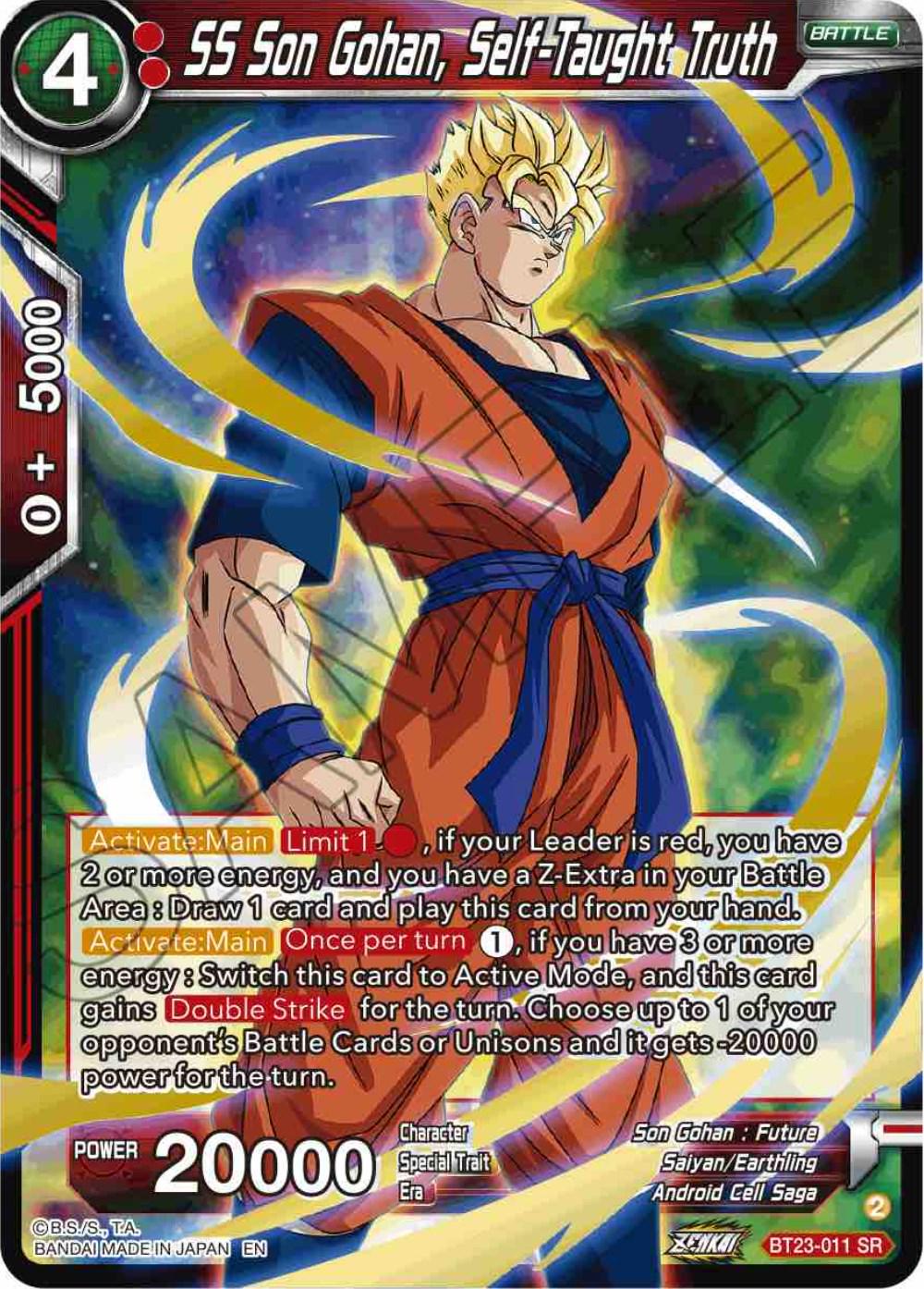 SS Son Gohan, Self-Taught Truth [Foil] BT23-011 Dragon Ball Super Perfect Combination