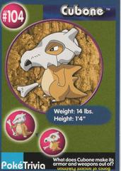 Cubone #104 Pokemon Burger King Prices