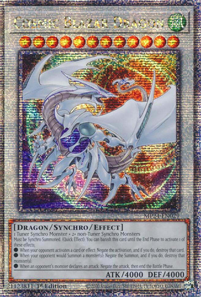 Cosmic Blazar Dragon MP24-EN029 YuGiOh 25th Anniversary Tin: Dueling Mirrors