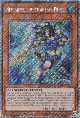 Neptabyss, the Atlantean Prince [Platinum Secret Rare] RA03-EN013 YuGiOh Quarter Century Bonanza