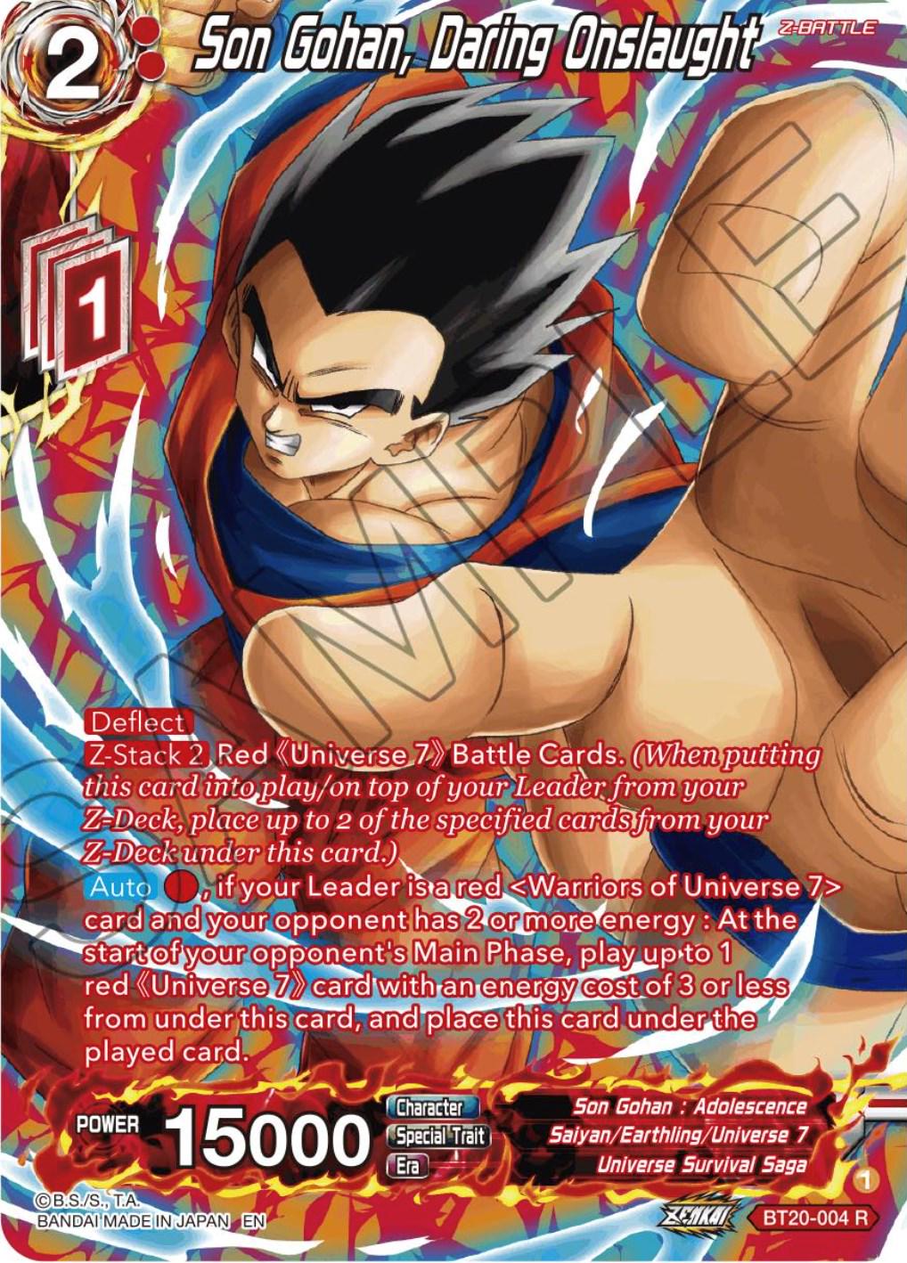 Son Gohan, Daring Onslaught [Silver Foil Foil] BT20-004 Dragon Ball Super Power Absorbed