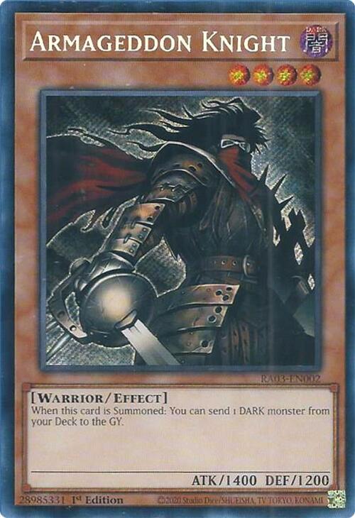 Armageddon Knight [Quarter Century Secret Rare] RA03-EN002 YuGiOh Quarter Century Bonanza