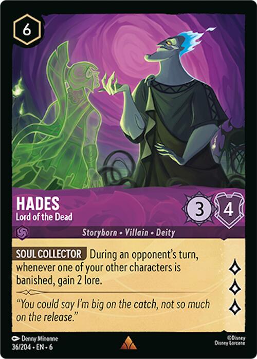 Hades - Lord of the Dead #36 Lorcana Azurite Sea