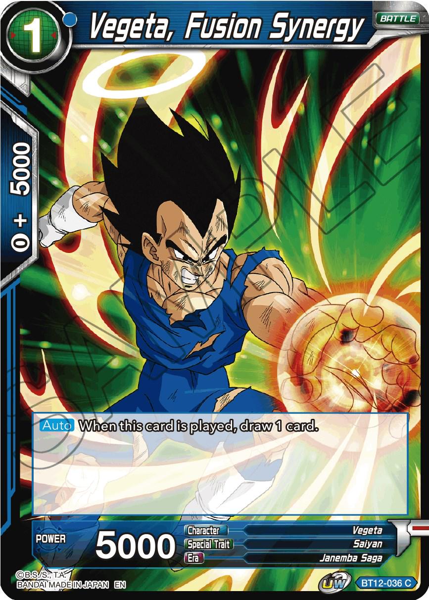 Vegeta, Fusion Synergy [Foil] BT12-036 Dragon Ball Super Vicious Rejuvenation