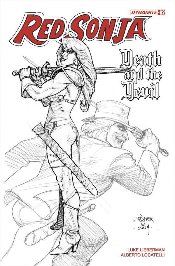 Red Sonja: Death and the Devil [Linsner Sketch] #2 (2024) Comic Books Red Sonja: Death and the Devil