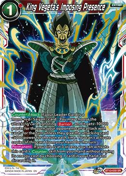 King Vegeta's Imposing Presence BT13-030 Dragon Ball Super Supreme Rivalry