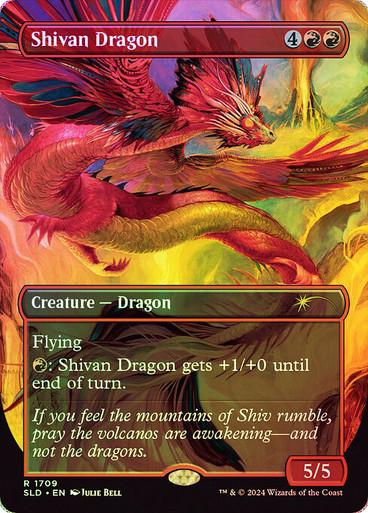 Shivan Dragon [Borderless Foil] #1709 Magic Secret Lair Drop