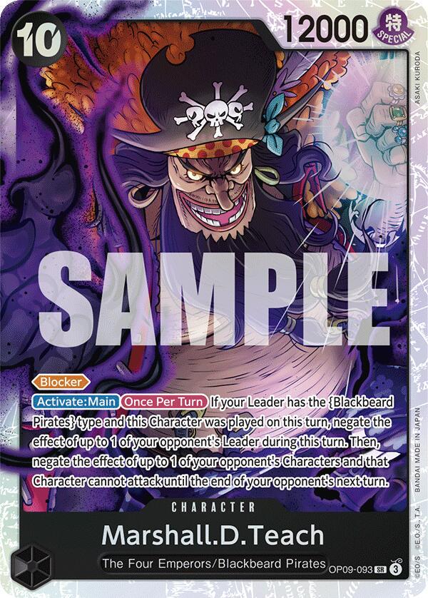 Marshall.D.Teach [Foil] OP09-093 One Piece Emperors in the New World