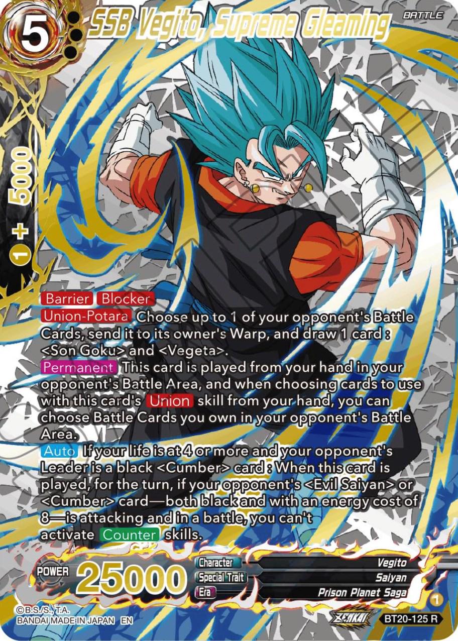 SSB Vegito, Supreme Gleaming [Gold Stamped Foil] BT20-125 Dragon Ball Super Power Absorbed