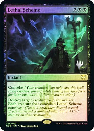 Lethal Scheme [Planeswalker Stamped] #36 Magic New Capenna Commander