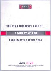 Back Of Card | Scarlet Witch [Black Sapphire] Marvel 2024 Topps Chrome Character Autograph