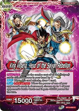 King Vegeta // King Vegeta, Head of the Saiyan Rebellion [Foil] BT13-002 Dragon Ball Super Supreme Rivalry