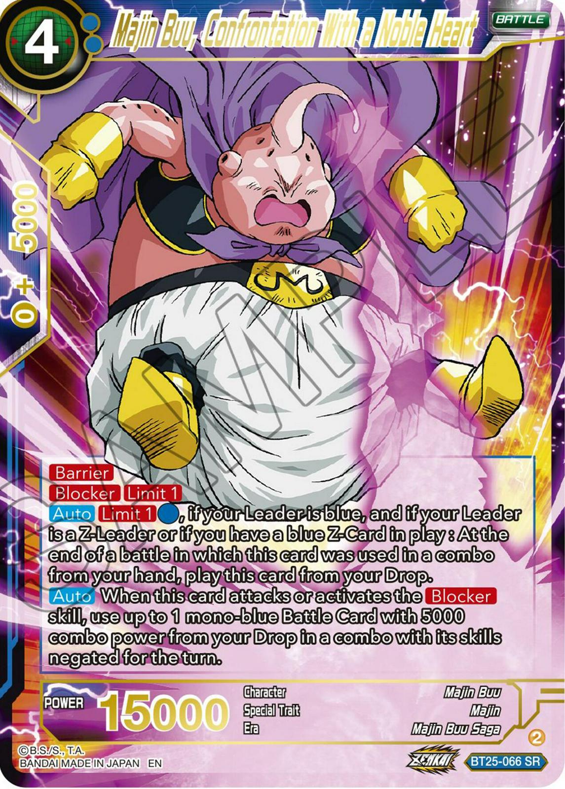 Majin Buu, Confrontation With a Noble Heart BT25-066 Dragon Ball Super Legend of the Dragon Balls