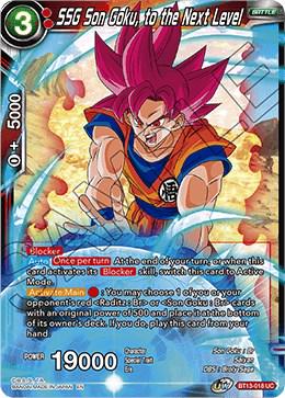 SSG Son Goku, to the Next Level BT13-018 Dragon Ball Super Supreme Rivalry