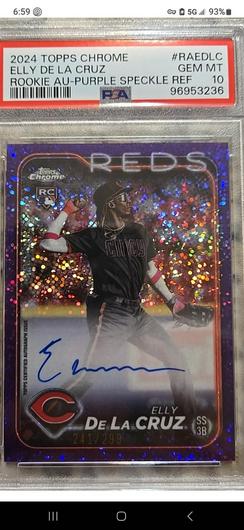 Elly De La Cruz [Purple Refractor] #RA-EDLC photo