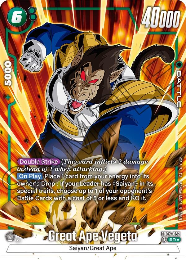 Great Ape Vegeta [Alternate Art] FB04-052 Dragon Ball Fusion World Ultra Limit