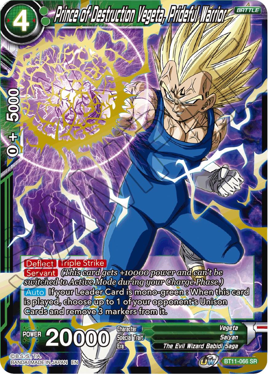 Prince of Destruction Vegeta, Prideful Warrior BT11-066 Dragon Ball Super Vermilion Bloodline