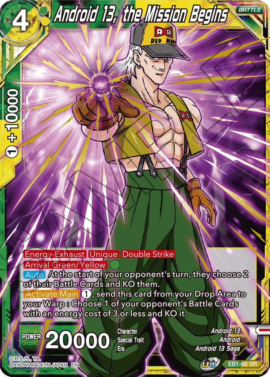 Android 13, the Mission Begins EB1-66 Dragon Ball Super Battle Evolution Booster