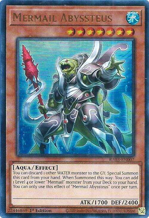 Mermail Abyssteus RA03-EN007 YuGiOh Quarter Century Bonanza