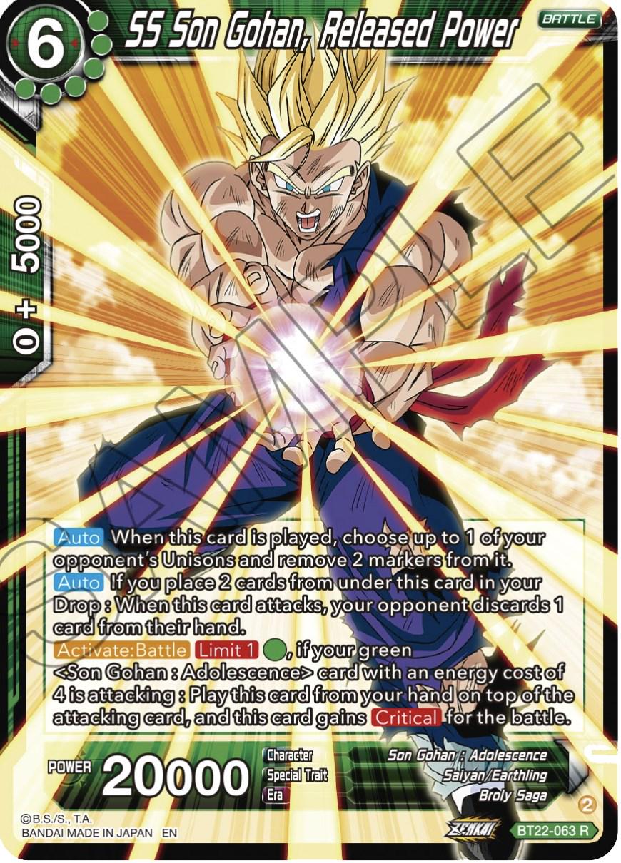 SS Son Gohan, Released Power BT22-063 Dragon Ball Super Critical Blow