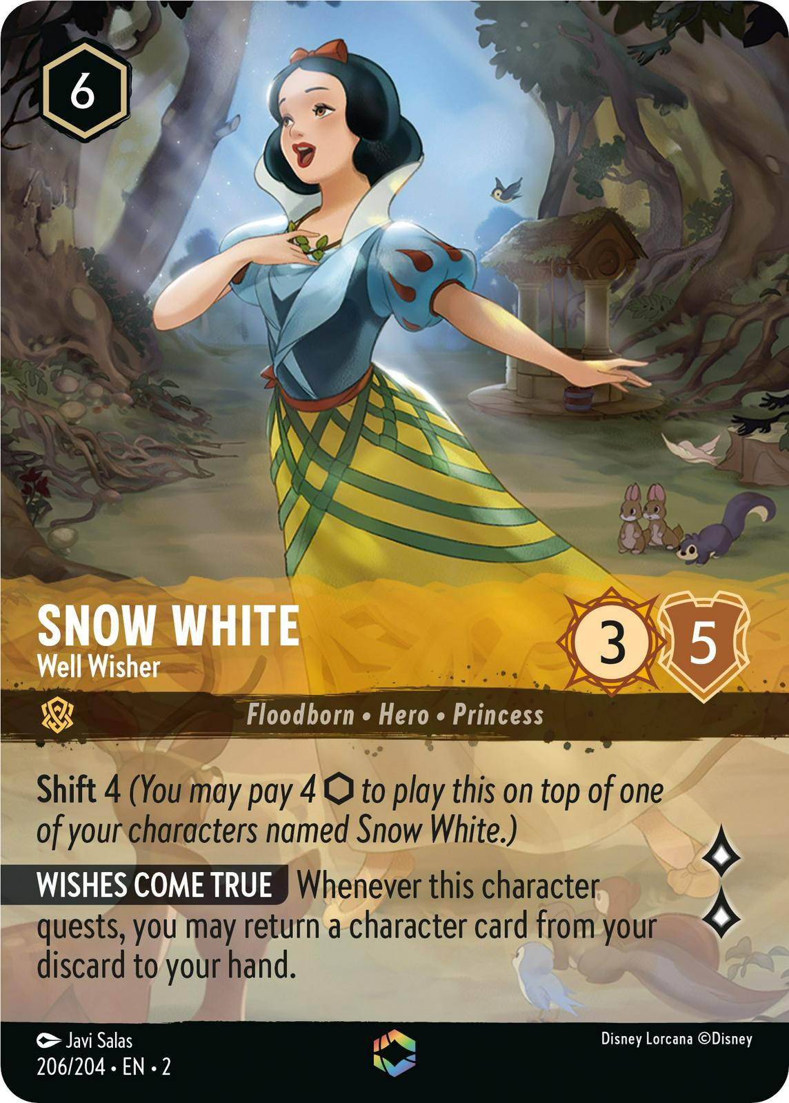 Snow White - Well Wisher #206 Lorcana Rise of the Floodborn