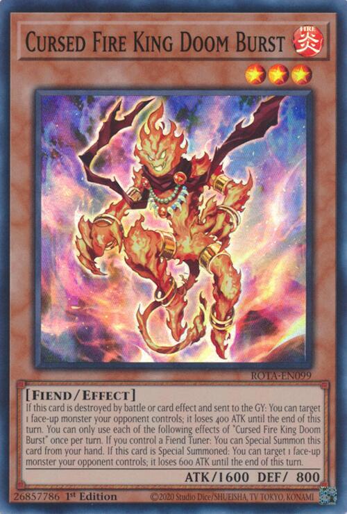 Cursed Fire King Doom Burst ROTA-EN099 YuGiOh Rage of the Abyss