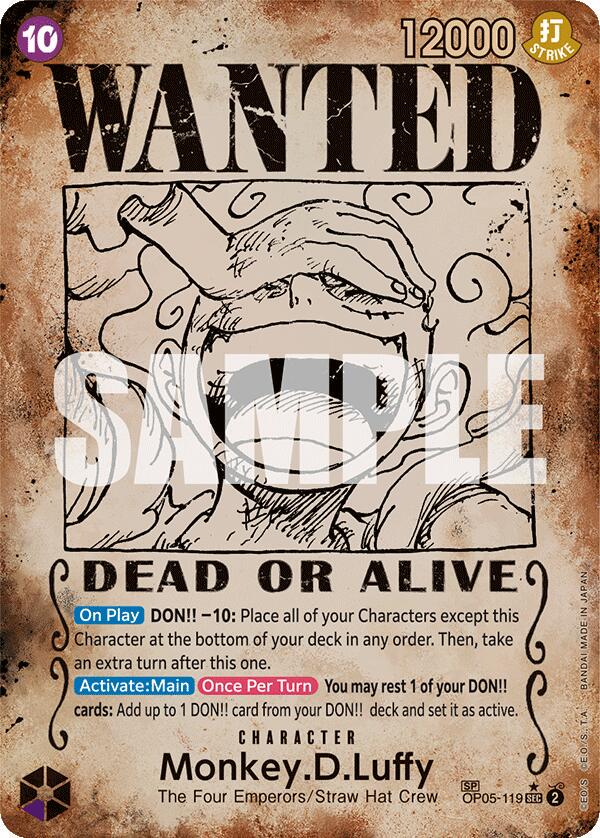 Monkey.D.Luffy [Wanted Poster Foil] OP05-119 One Piece Awakening of the New Era