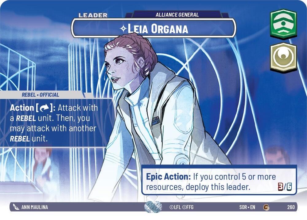 Leia Organa #260 Star Wars Unlimited: Spark of Rebellion