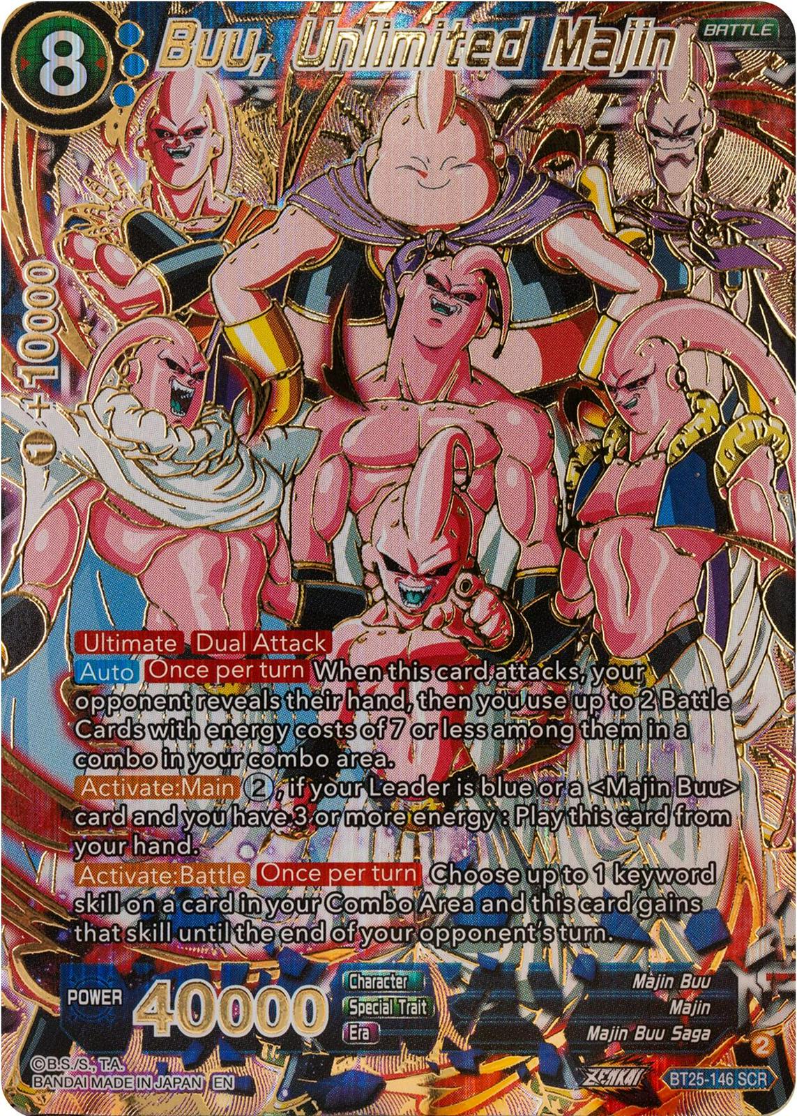 Buu, Unlimited Majin BT25-146 Dragon Ball Super Legend of the Dragon Balls