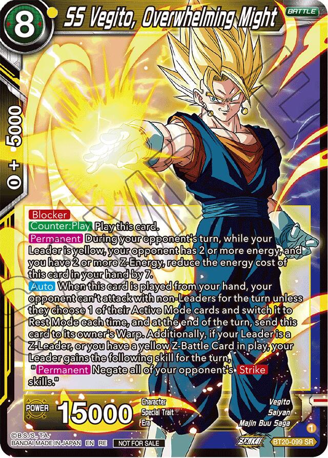 SS Vegito, Overwhelming Might [Deluxe Pack 2024 Vol.1] BT20-099 Dragon Ball Fusion World Promos