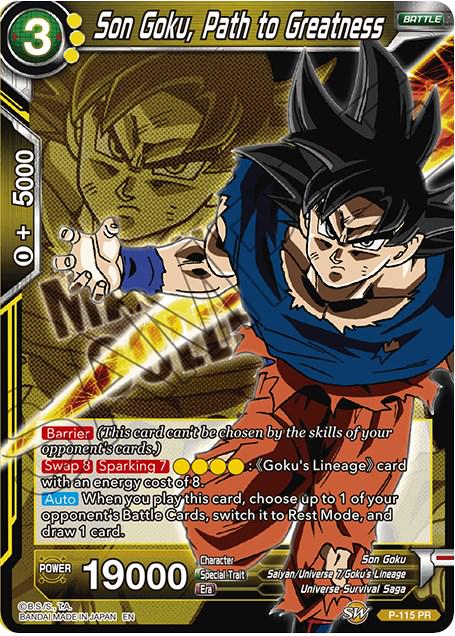 Son Goku, Path to Greatness P-115 Dragon Ball Super Magnificent Collection Forsaken Warrior