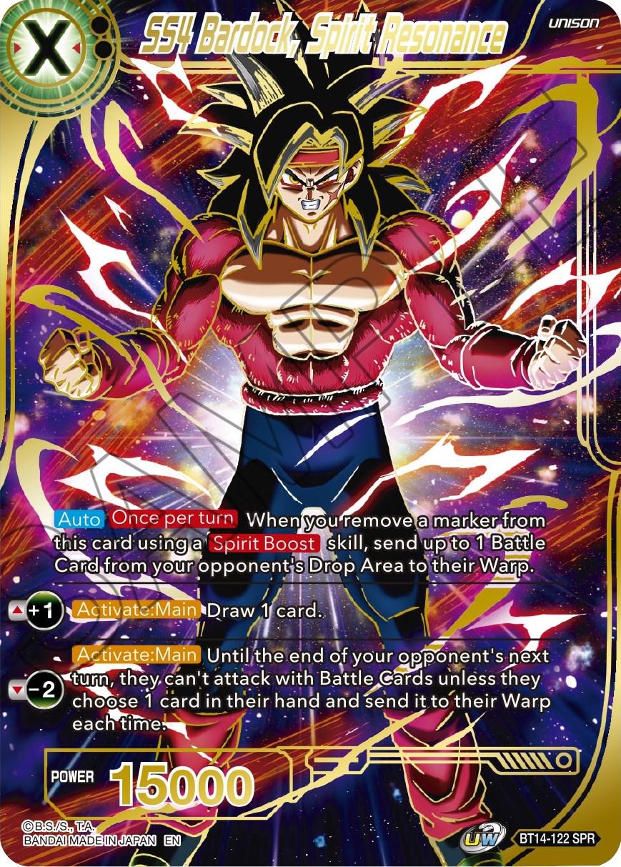 SS4 Bardock, Spirit Resonance [SPR] BT14-122 Dragon Ball Super Cross Spirits