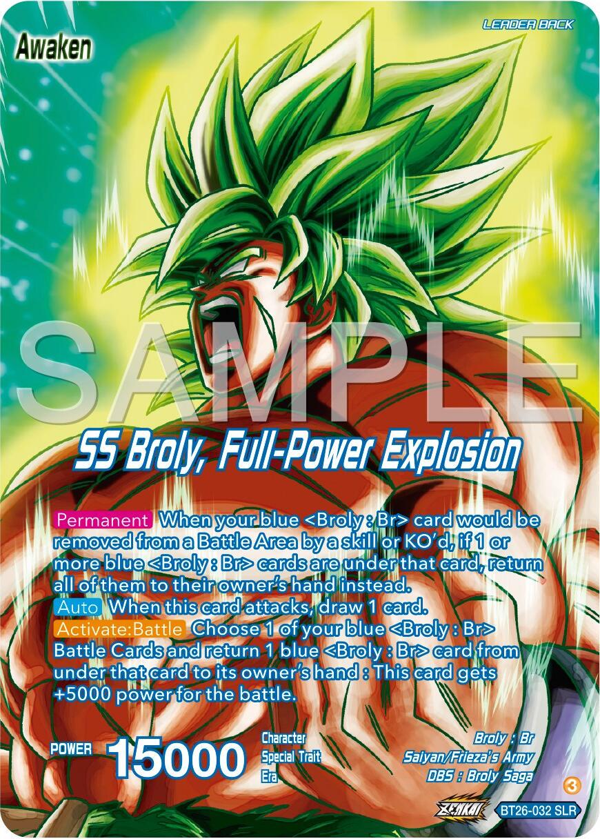 Broly // SS Broly, Full-Power Explosion [Alternate Art Foil] BT26-032 Dragon Ball Super Ultimate Advent