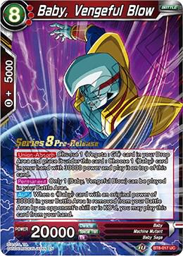 Baby, Vengeful Blow BT8-017_PR Dragon Ball Super Malicious Machinations: Pre-Release Promos