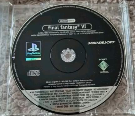 Final Fantasy VI [Not For Resale] PAL Playstation