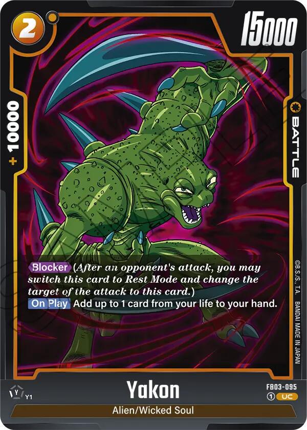 Yakon FB03-095 Dragon Ball Fusion World Raging Roar