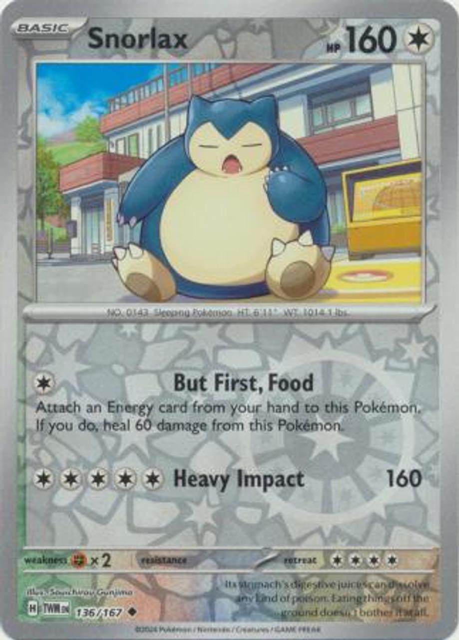 Snorlax [Reverse Holo] #136 Pokemon Twilight Masquerade