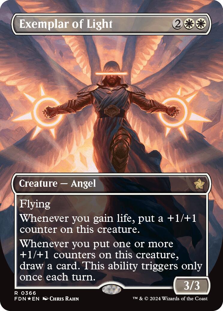 Exemplar of Light [Borderless Foil] #366 Magic Foundations