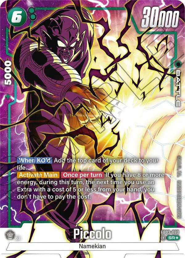 Piccolo [Alternate Art Holo] FB03-070 Dragon Ball Fusion World Raging Roar