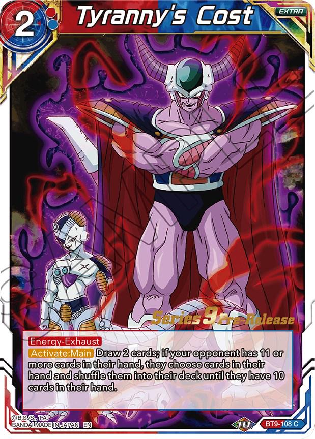 Tyranny's Cost BT9-108 Dragon Ball Super Universal Onslaught: Pre-Release Promos