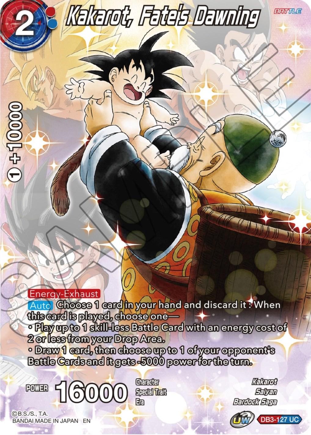 Kakarot, Fate's Dawning [Foil] DB3-127 Dragon Ball Super Theme Selection: History of Son Goku