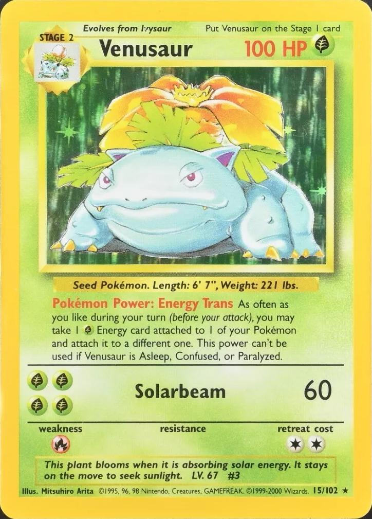 Venusaur [1999-2000] #15 Pokemon Base Set